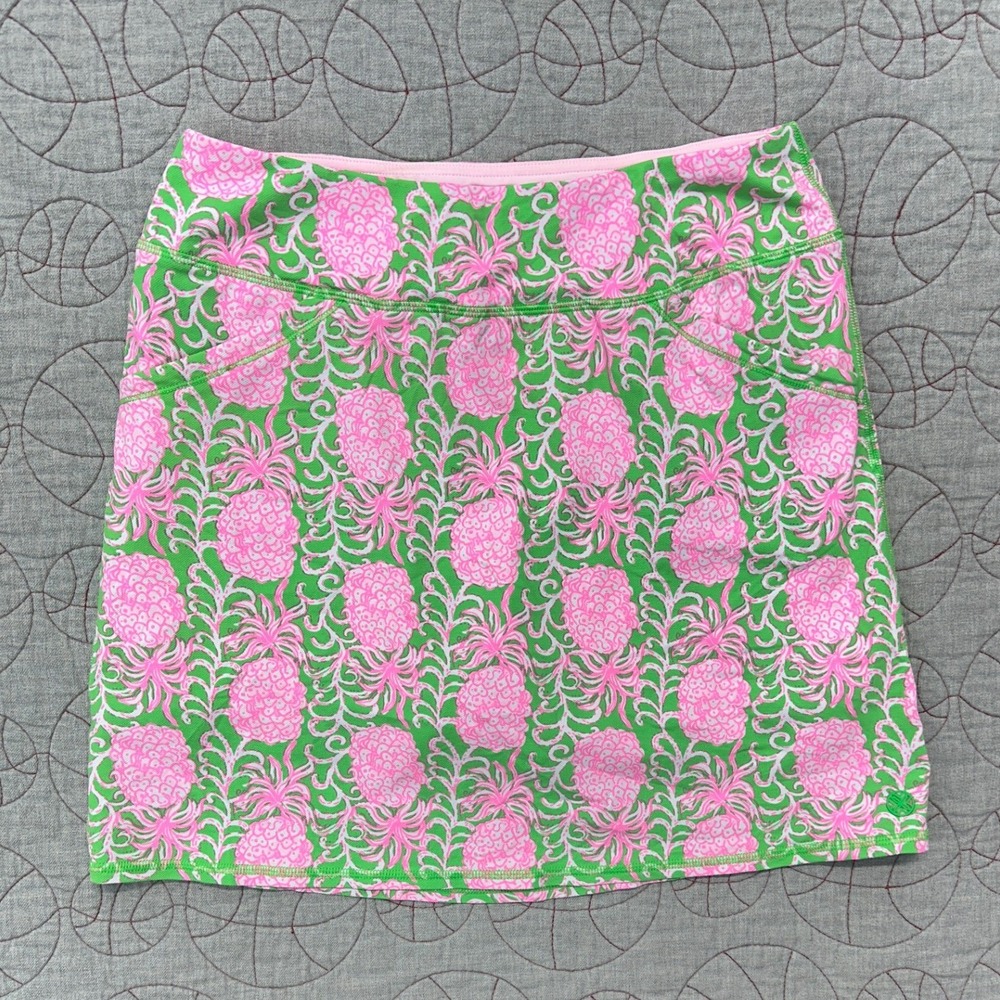 Lilly Pulitzer Darlene Skort Green Pink Pineapple / Women's Medium